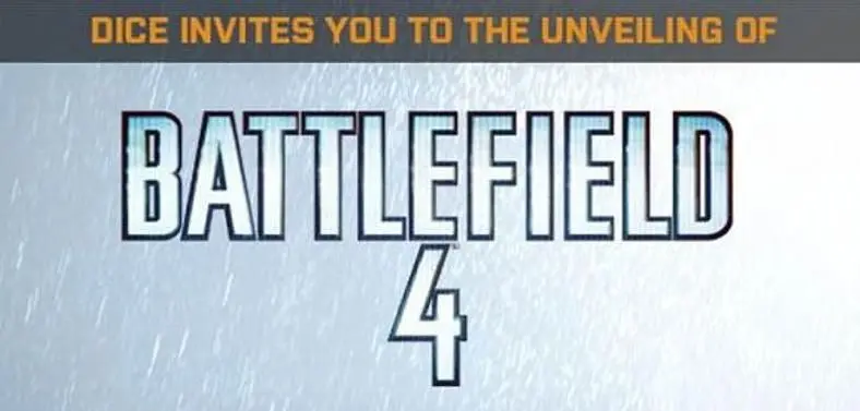 Electronic Arts officially announces Battlefield 4 reveal on 26th March