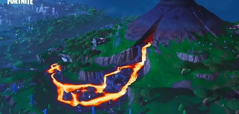 Fortnite Season 8 Map Changes - Wailing Woods Replaced With a Volcano