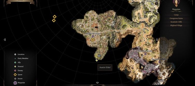 Baldur's Gate 3 Auntie Ethel Hag Boss Location Guide