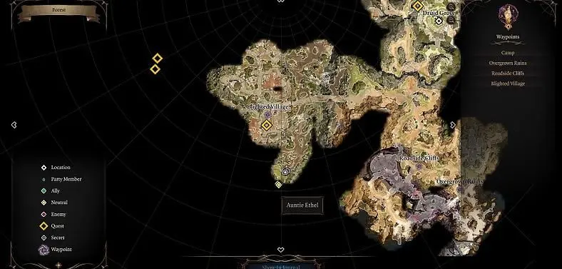 Baldur's Gate 3 Auntie Ethel Hag Boss Location Guide