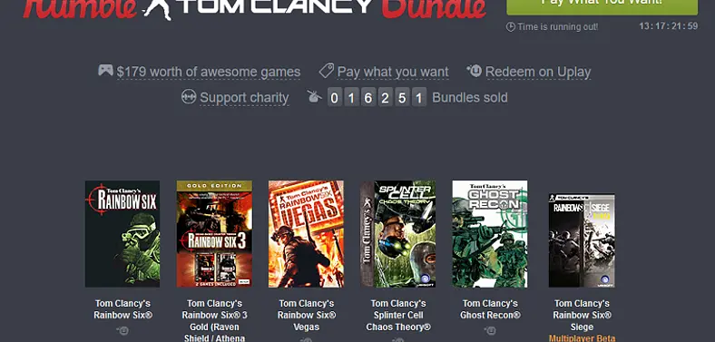 The Humble Tom Clancy Bundle offers a place in the Rainbow Six: Siege Beta