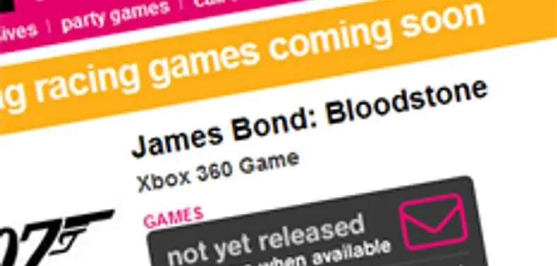 Rumour: Acti and Bizarre's James Bond racer called 'Bloodstone'?