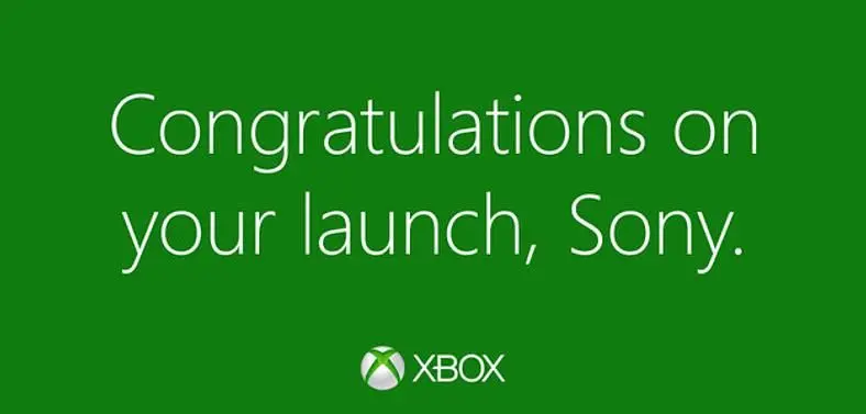 Microsoft offers "congratulations" to Sony on PlayStation 4 launch