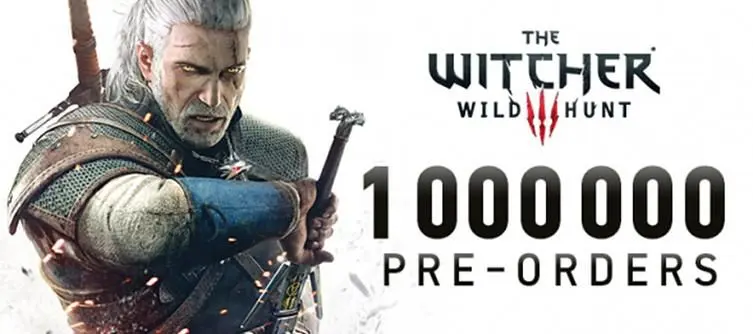 CD Projekt RED: The Witcher 3 'crosses 1 million pre-order milestone'