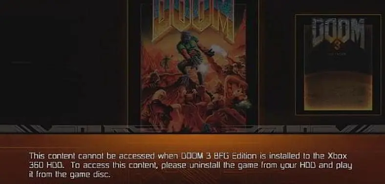 Bethesda: Don't install Doom 3 BFG Edition to Xbox 360 HD