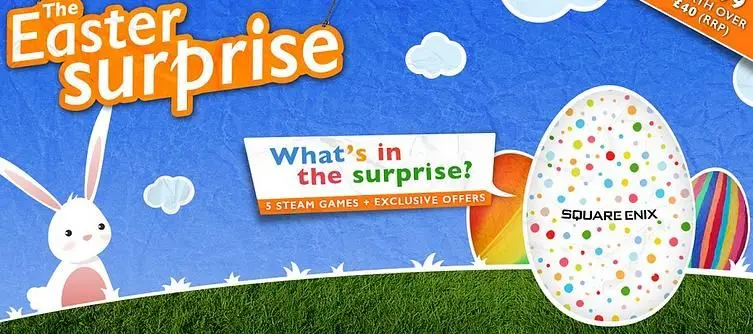 Square Enix offers five mystery Steam PC games for £3.99 in Easter themed bundle