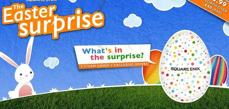 Square Enix offers five mystery Steam PC games for £3.99 in Easter themed bundle