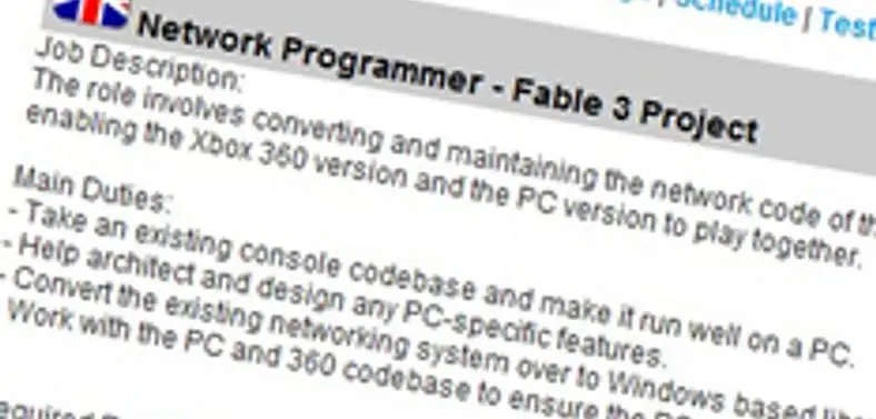 Rumour-mill: Microsoft job ad reveals PC Fable III plans, now pulled