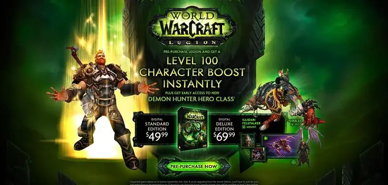 Rumor: Blizzard leaked World of Warcraft: Legion release date "on or before September 21st, 2016"