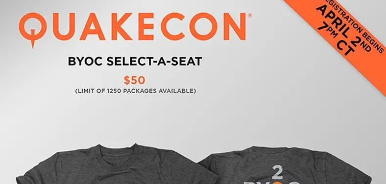 Round 3 of pre-registration for QuakeCon 2014 begins tonight @ 7pm CT/8pm ET