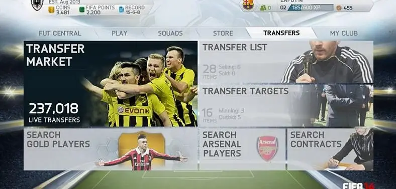 EA confirms that FIFA 15 will keep the Ultimate Team transfer market