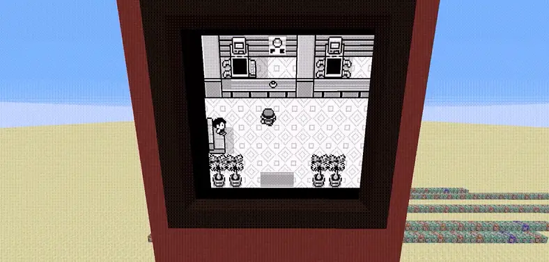 A modder has created a playable version of Pokemon Red in Minecraft using redstone