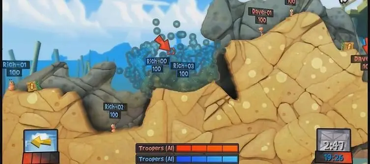 Second Worms Revolution dev diary looks at physics, water