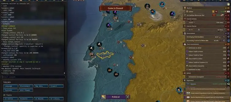 Europa Universalis 5 Console Commands and Cheats 