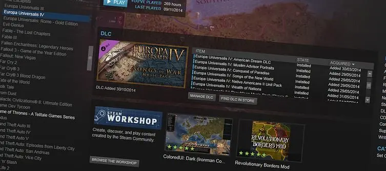 Latest Steam Beta client includes 'DLC management' in Library, cookie deletion