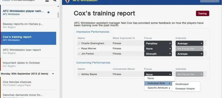Two Football Manager 2014 video blogs detail the user interface and news screens