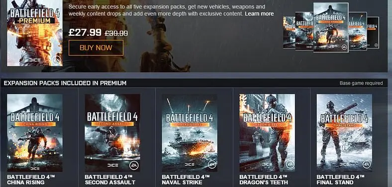 Premium calendar extended to December 2015 for Battlefield 4