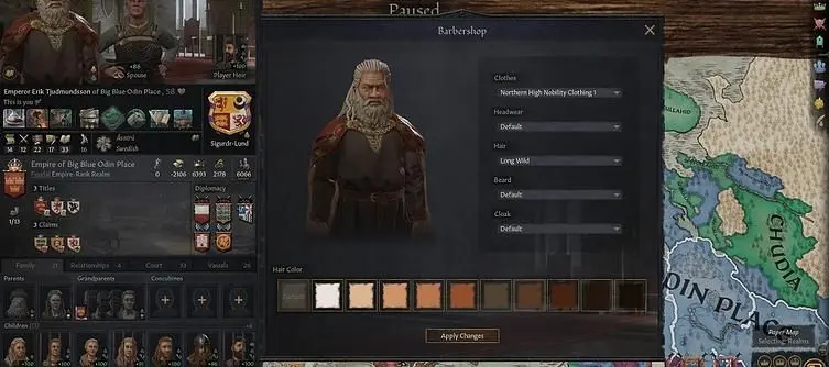 Crusader Kings 3 Character Creator - Barbershop and Ruler Designer