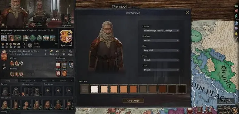 Crusader Kings 3 Character Creator - Barbershop and Ruler Designer