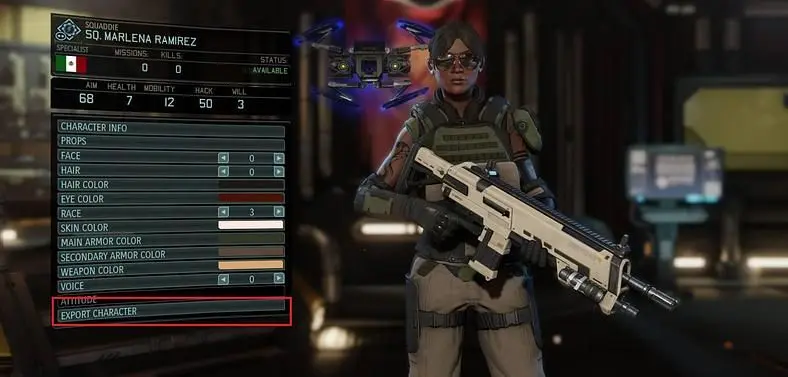 New screenshot suggests you can export XCOM 2 soldiers