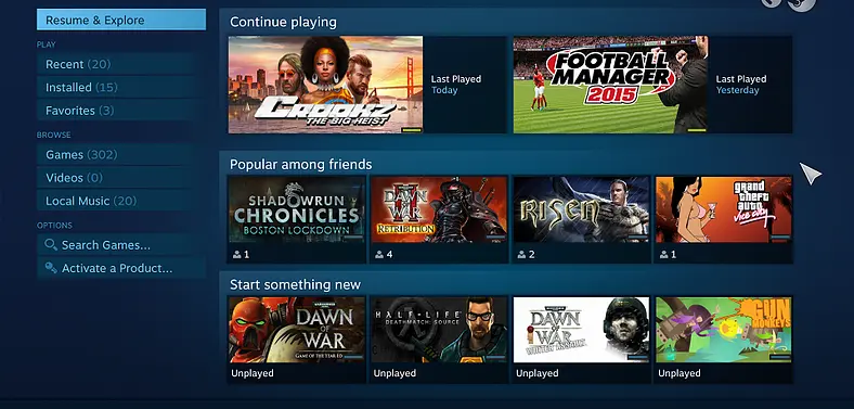 Steam Big Picture mode gets UI renovation in Beta update 