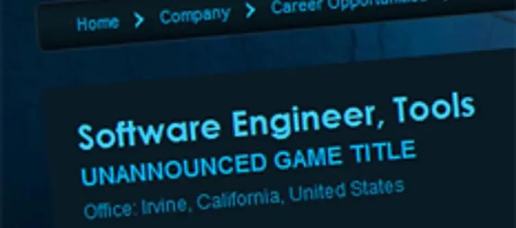 Blizzard has "Unannounced Game Title", need "tools engineer"