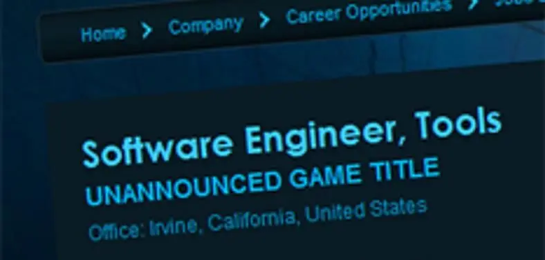 Blizzard has "Unannounced Game Title", need "tools engineer"