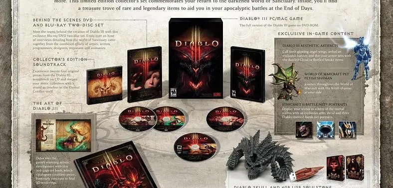 GameStop reveals Diablo III Collector's Edition content, costs $99.99 USD