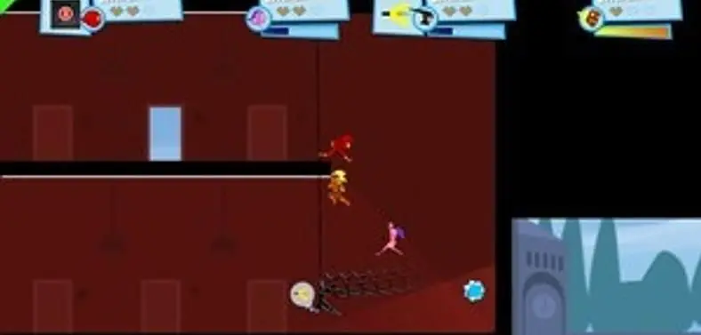 It's a race across the rooftops as superheroes get bored.