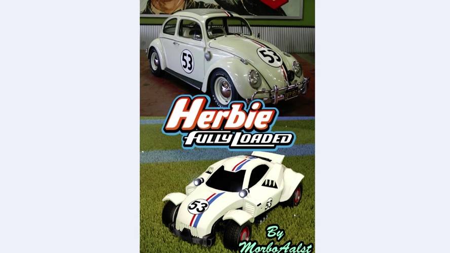 Herbie fully loaded decal for Zippy Rocket League Mods GameWatcher
